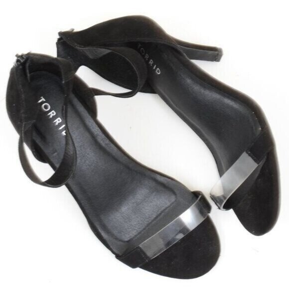 Torrid Lucite Thin Heel Sandal (WW) Wide Width Women's 9.5 - Picture 1 of 9